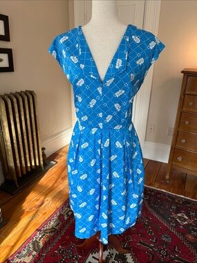 Emily and Fin RARE Blue Rockabilly Dress